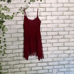 Burgundy skull dress